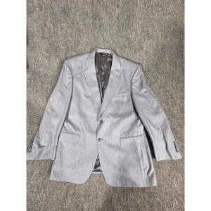 Jos. A. Bank Mens 44R Gray 100% Spun Silk 2-Button Blazer Sport Coat Double Vent